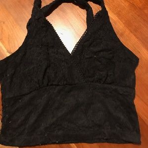 lace. crop top